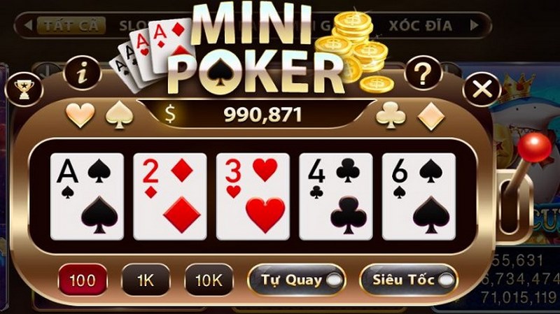 Quay HũMini Poker tạo nên một phong cách chơi cuốn hút 