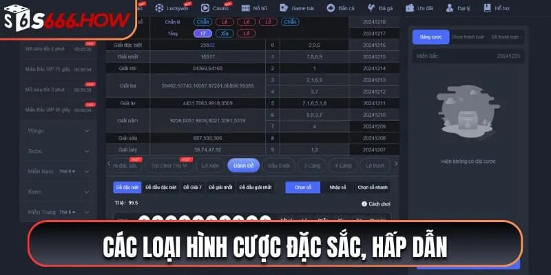 Các loại hình cược đặc sắc, hấp dẫn