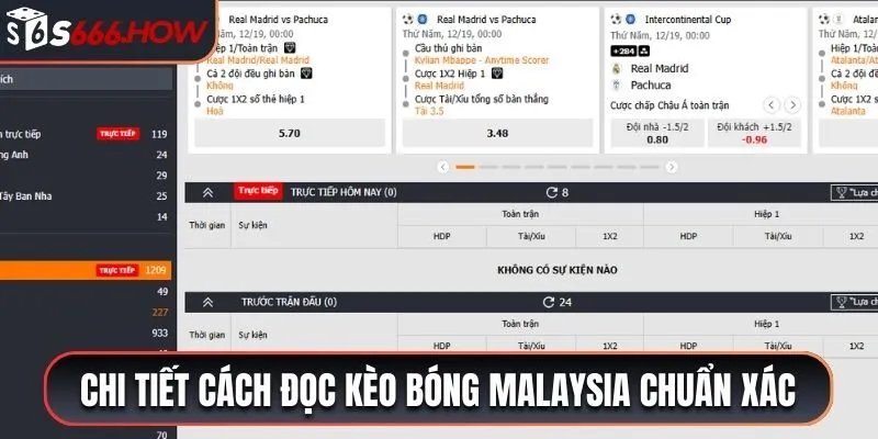 Chi tiết cách đọc kèo bóng Malaysia chuẩn xác 